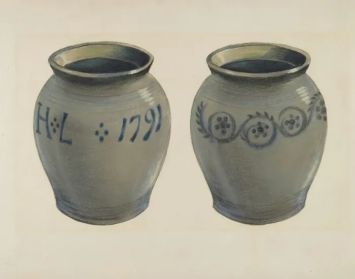 Framed Print : Stoneware Vase, c. 1936. Creator: Carl Weiss Framed Print : Stoneware Vase, c. 1936. Creator: Carl Weiss