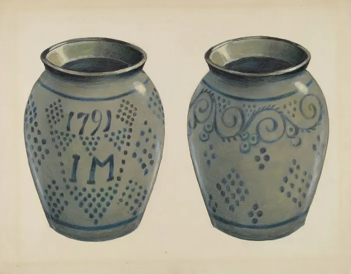 Framed Print : Stoneware Vase, c. 1936. Creator: Carl Weiss Framed Print : Stoneware Vase, c. 1936. Creator: Carl Weiss