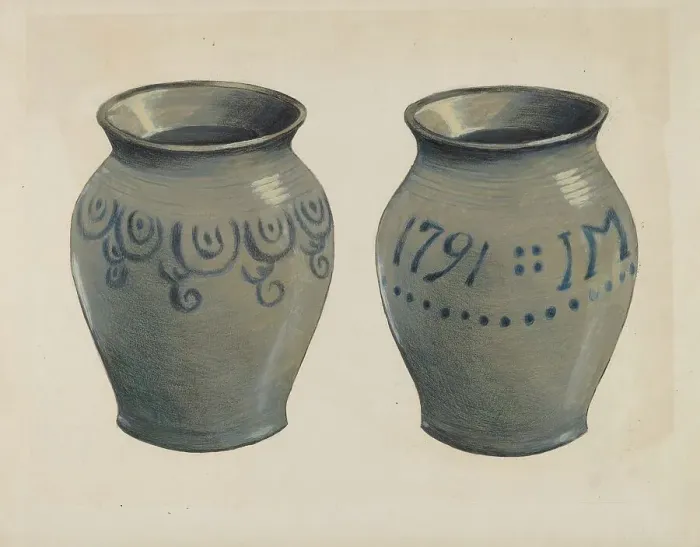 Framed Print : Stoneware Vase, c. 1936. Creator: Carl Weiss Framed Print : Stoneware Vase, c. 1936. Creator: Carl Weiss