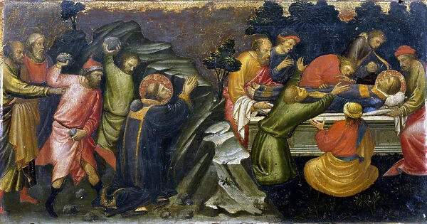 Stoning and burial of St Stephen, the first Christian martyr, c36 (c1394-1424). Artist: Mariotto di Nardo