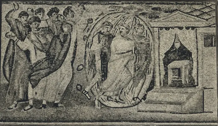 Framed Print : Stoning of Moses, Joshua and Caleb, Byzantine, early 20th century Framed Print : Stoning of Moses, Joshua and Caleb, Byzantine, early 20th century
