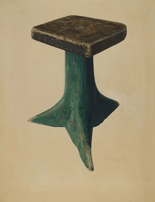Framed Print : Stool, 1939. Creator: Harold Ballerd Framed Print : Stool, 1939. Creator: Harold Ballerd