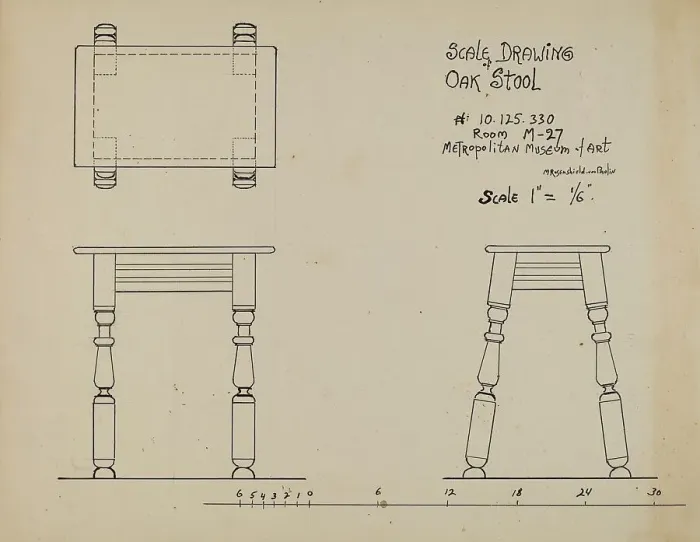 Framed Print : Stool, c. 1936. Creator: M. Rosenshield-von-Paulin Framed Print : Stool, c. 1936. Creator: M. Rosenshield-von-Paulin