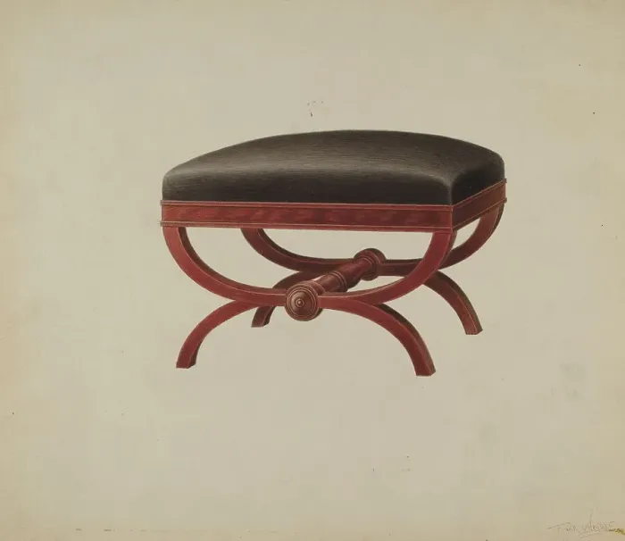 Framed Print : Stool, c. 1937. Creator: Frank Wenger Framed Print : Stool, c. 1937. Creator: Frank Wenger