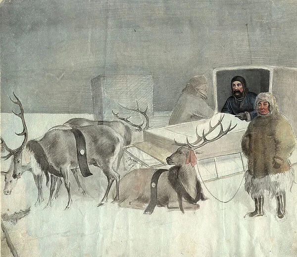 Stopover. From travel notes, 2nd half of 19th century. Creator: Mikhail Znamensky