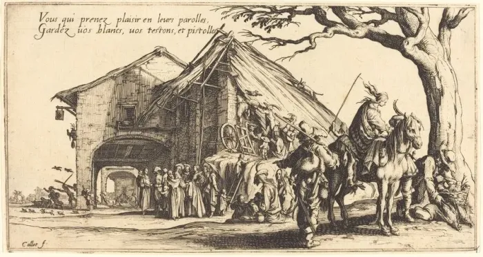 Framed Print : The Stopping Place, 1621. Creator: Jacques Callot Framed Print : The Stopping Place, 1621. Creator: Jacques Callot
