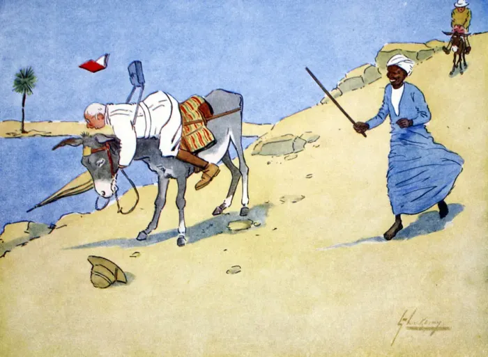 Framed Print : A Stopping-Place on the Nile, 1908. Artist: Lance Thackeray Framed Print : A Stopping-Place on the Nile, 1908. Artist: Lance Thackeray