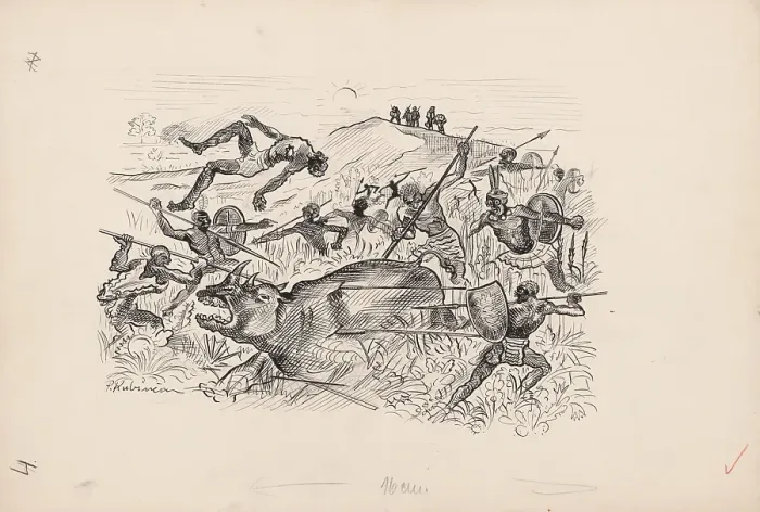 Framed Print : Stories in the wilderness - 5, 1939-1940. Creator: Arnold Peter Weisz-Kubincan Framed Print : Stories in the wilderness - 5, 1939-1940. Creator: Arnold Peter Weisz-Kubincan
