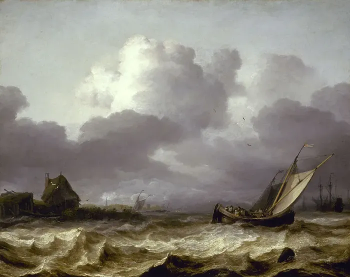 Framed Print : The storm, between 1640 and 1650. Creator: Allart van Everdingen Framed Print : The storm, between 1640 and 1650. Creator: Allart van Everdingen
