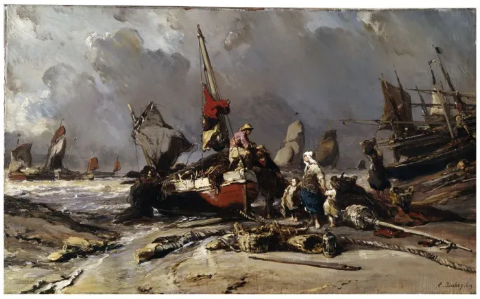 Framed Print : After the Storm, 1869. Artist: Eugene Isabey Framed Print : After the Storm, 1869. Artist: Eugene Isabey