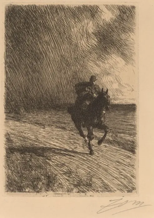 Framed Print : Storm, 1891. Creator: Anders Leonard Zorn Framed Print : Storm, 1891. Creator: Anders Leonard Zorn