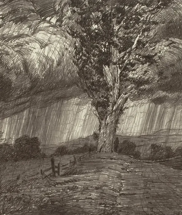 Framed Print : Storm, 1923. Creator: Bolton Coit Brown Framed Print : Storm, 1923. Creator: Bolton Coit Brown
