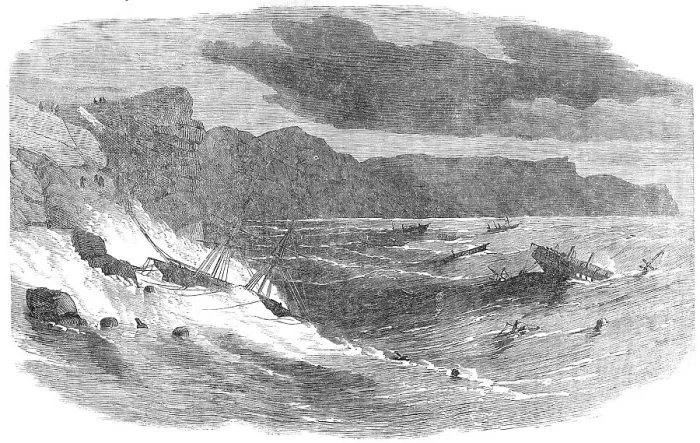Framed Print : Storm in Balaclava Bay, 1854. Creator: Unknown Framed Print : Storm in Balaclava Bay, 1854. Creator: Unknown