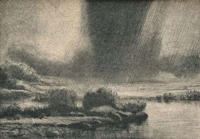 Framed Print : The Storm, c1890. Artist: Alphonse Legros Framed Print : The Storm, c1890. Artist: Alphonse Legros