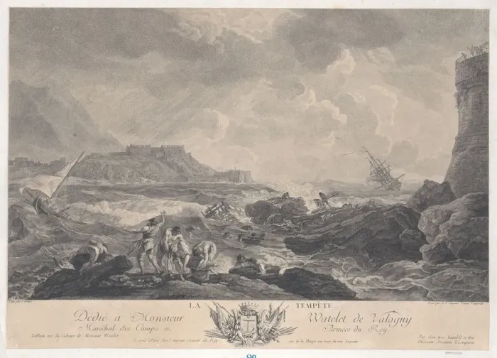Framed Print : The Storm, ca. 1750-1800. Creator: Elisabeth Cousinet Lempereur Framed Print : The Storm, ca. 1750-1800. Creator: Elisabeth Cousinet Lempereur