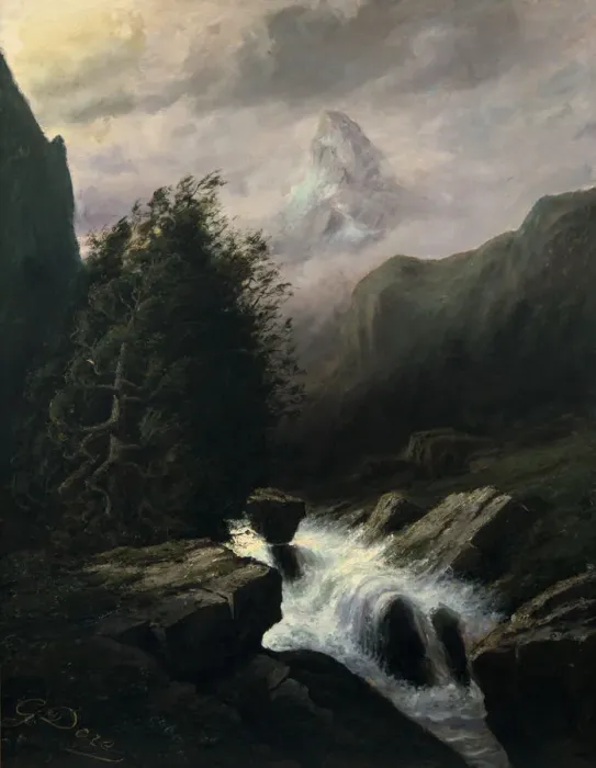 Framed Print : Storm on the Cervin Mountain, 19th century. Artist: Gustave Dore Framed Print : Storm on the Cervin Mountain, 19th century. Artist: Gustave Dore