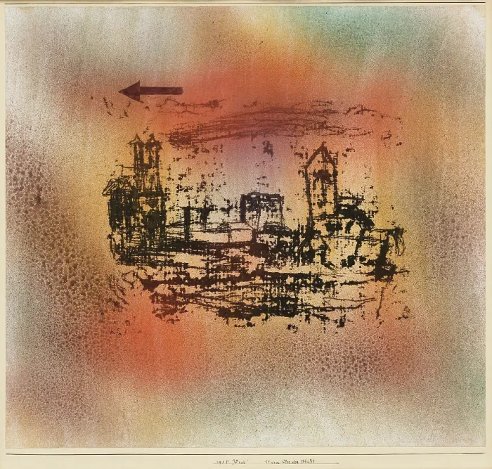 Framed Print : Storm over the City, 1925. Creator: Paul Klee Framed Print : Storm over the City, 1925. Creator: Paul Klee