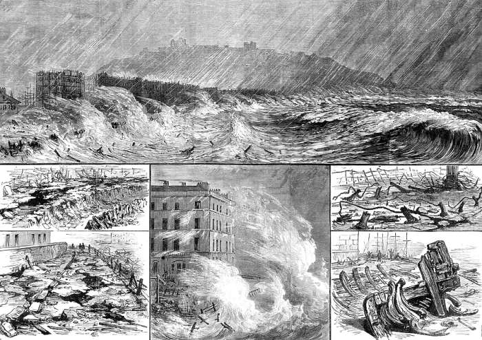 Framed Print : The Storm at Dover, Tuesday, January 18, 1881. Creator: Unknown Framed Print : The Storm at Dover, Tuesday, January 18, 1881. Creator: Unknown