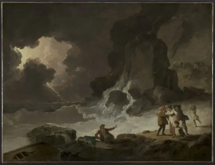 Framed Print : A Storm Behind the Isle of Wight, c. 179(?). Creator: Julius Caesar Ibbetson (British, 1759-1817) Framed Print : A Storm Behind the Isle of Wight, c. 179(?). Creator: Julius Caesar Ibbetson (British, 1759-1817)