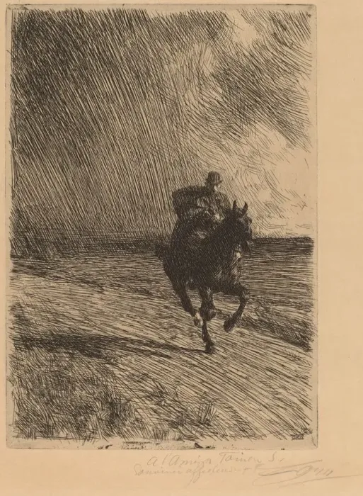 Framed Print : Storm (L orage), 1891. Creator: Anders Leonard Zorn Framed Print : Storm (L orage), 1891. Creator: Anders Leonard Zorn