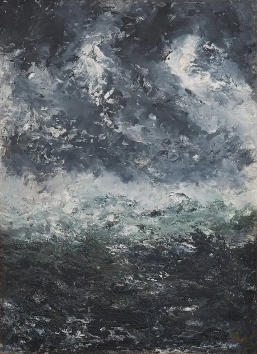 Framed Print : Storm landscape, 1894. Creator: Strindberg, August (1849-1912) Framed Print : Storm landscape, 1894. Creator: Strindberg, August (1849-1912)