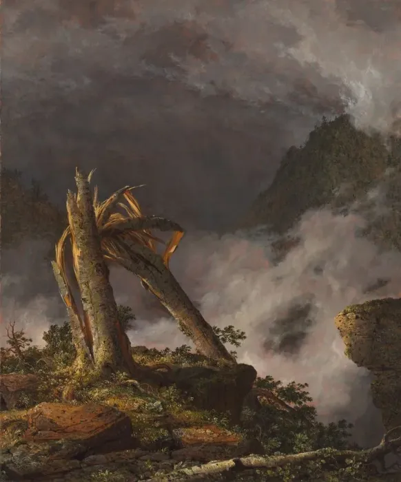 Framed Print : Storm in the Mountains, 1847. Creator: Frederic Edwin Church (American, 1826-1900) Framed Print : Storm in the Mountains, 1847. Creator: Frederic Edwin Church (American, 1826-1900)