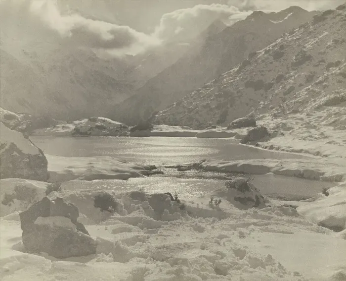 Framed Print : Storm in the mountains, Mt Cook, N.Z, c.1938-1946. Creator: Thelma Kent Framed Print : Storm in the mountains, Mt Cook, N.Z, c.1938-1946. Creator: Thelma Kent