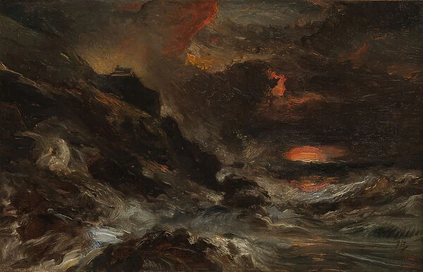 A Storm off the Normandy Coast, probably 1850s. Creator: Eugene Isabey