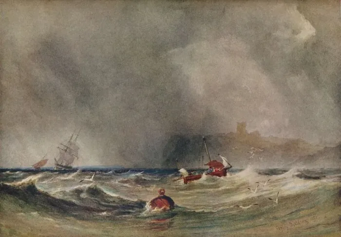 Framed Print : Storm off Whitby, 1851, (1930). Creator: Anthony Vandyke Copley Fielding Framed Print : Storm off Whitby, 1851, (1930). Creator: Anthony Vandyke Copley Fielding