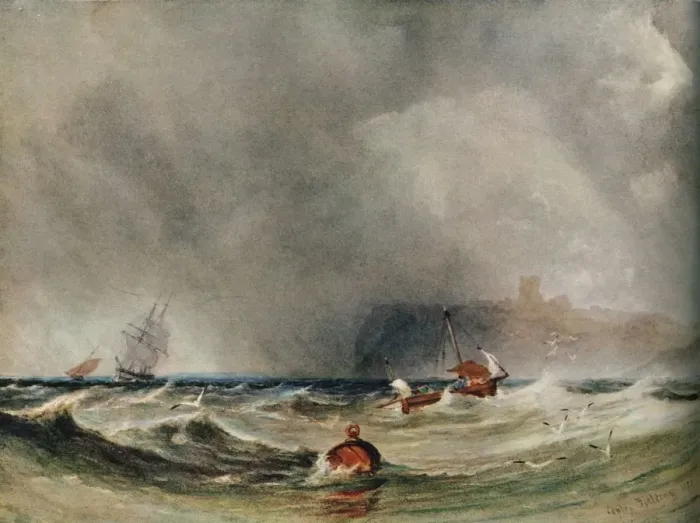 Framed Print : Storm Off Whitby, 1851. Artist: Anthony Vandyke Copley Fielding Framed Print : Storm Off Whitby, 1851. Artist: Anthony Vandyke Copley Fielding