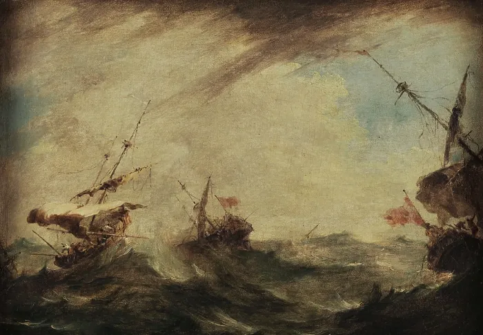 Framed Print : Storm, Last quarter of 18th cen.. Creator: Guardi, Francesco (1712-1793) Framed Print : Storm, Last quarter of 18th cen.. Creator: Guardi, Francesco (1712-1793)