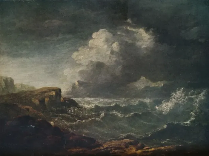 Framed Print : Storm on a Scottish Loch, 19th century, (1917). Artist: John Thomson Framed Print : Storm on a Scottish Loch, 19th century, (1917). Artist: John Thomson