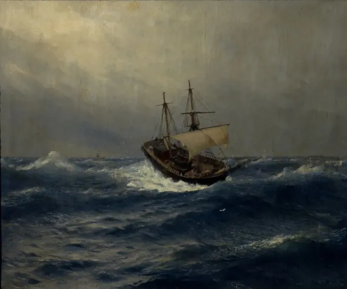 Framed Print : Storm on the Sea, 1887. Artist: Lagorio, Lev Felixovich (1827-1905) Framed Print : Storm on the Sea, 1887. Artist: Lagorio, Lev Felixovich (1827-1905)