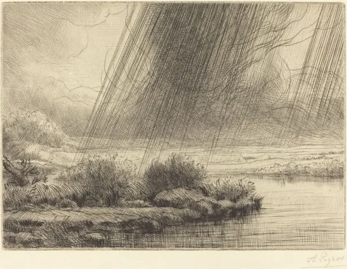 Framed Print : Storm (Un orage). Creator: Alphonse Legros Framed Print : Storm (Un orage). Creator: Alphonse Legros