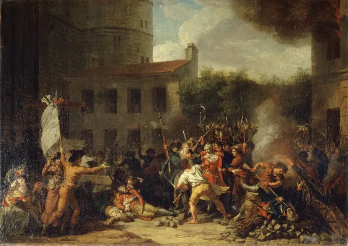 Framed Print : The Storming of the Bastille on 14 July 1789, c. 1793. Creator: Thevenin Framed Print : The Storming of the Bastille on 14 July 1789, c. 1793. Creator: Thevenin