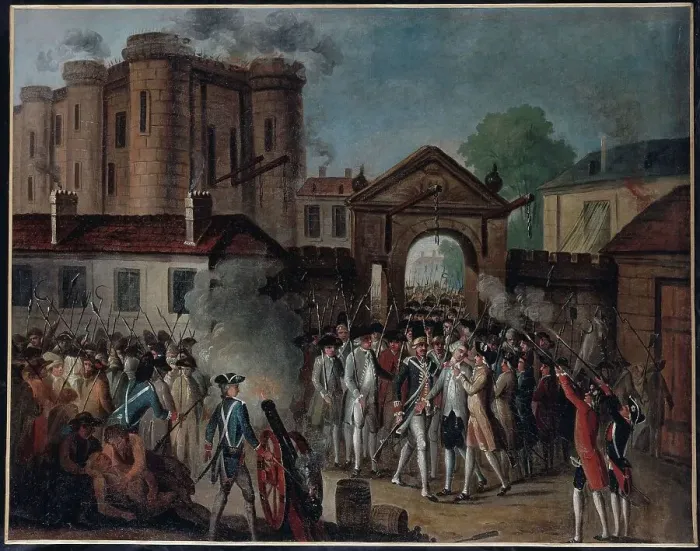 Framed Print : Storming of the Bastille. Arrest of M. de Launay, July 14, 1789. Creator: Unknown Framed Print : Storming of the Bastille. Arrest of M. de Launay, July 14, 1789. Creator: Unknown