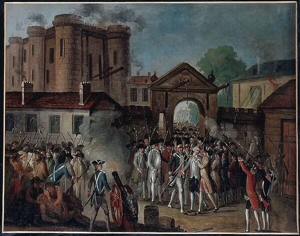 Storming of the Bastille. Arrest of M. de Launay, July 14, 1789. Creator: Unknown