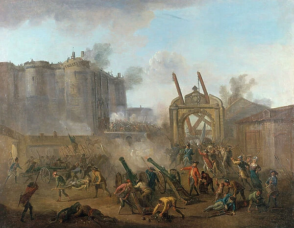 Storming of the Bastille, July 14, 1789. Creator: Jean-Baptiste Lallemand