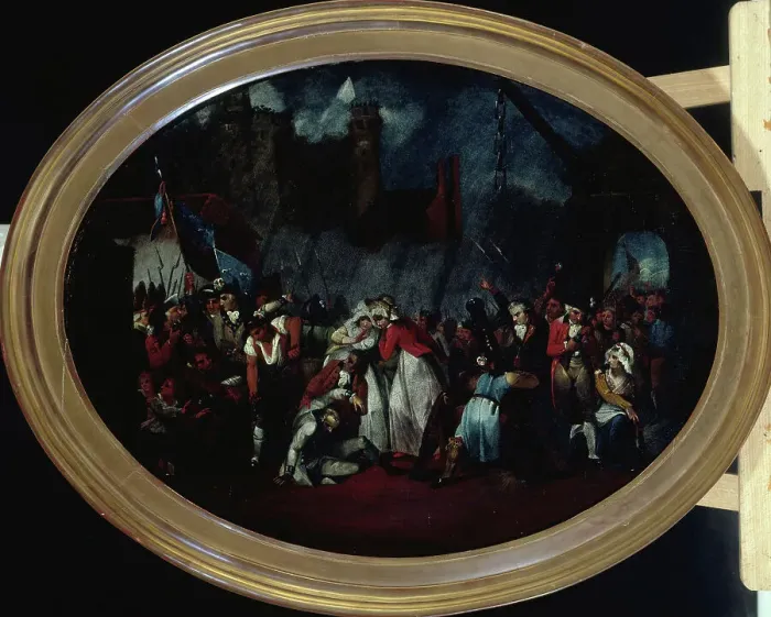 Framed Print : Storming of the Bastille, July 14, 1789. Creator: Henry Singleton Framed Print : Storming of the Bastille, July 14, 1789. Creator: Henry Singleton