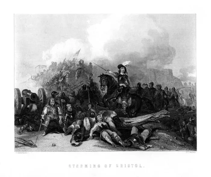 Framed Print : Storming of Bristol, 1640s, (c1860). Artist: JC Varrall Framed Print : Storming of Bristol, 1640s, (c1860). Artist: JC Varrall