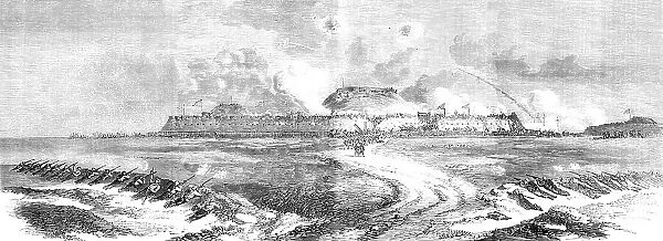 The storming and capture of the North Fort, Peiho, on the 21st August, 1860... Creator: Unknown