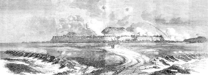 Framed Print : The storming and capture of the North Fort, Peiho, on the 21st August, 1860... Creator: Unknown Framed Print : The storming and capture of the North Fort, Peiho, on the 21st August, 1860... Creator: Unknown