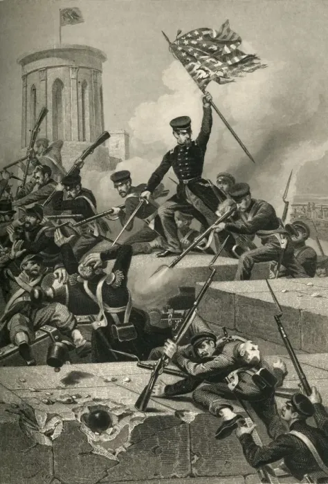 Framed Print : Storming of Chapultepec, (1878). Creator: Unknown Framed Print : Storming of Chapultepec, (1878). Creator: Unknown