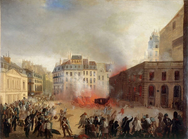 Storming of the Chateau d Eau at the Palais Royal in Paris, 24th February 1848, ca 1848