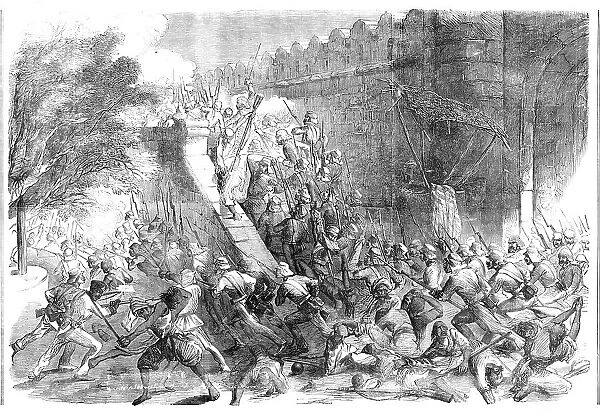 The Storming of Delhi, the Cashmere Gate, 1857. Creator: Unknown