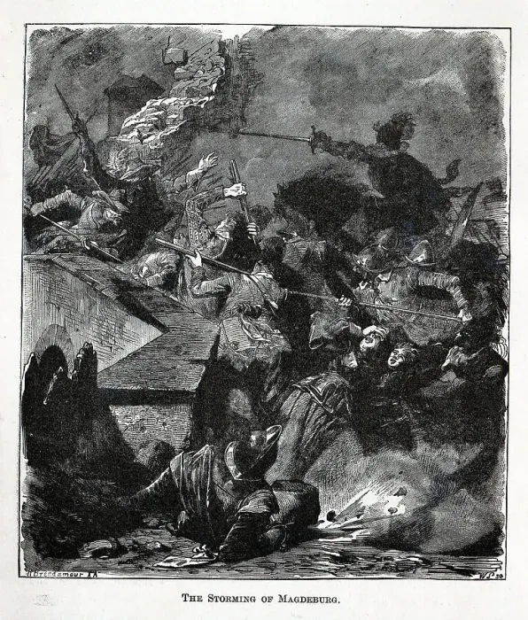 Framed Print : The Storming of Magdeburg, 1882. Artist: Brend amour, Richard (1831-1915) Framed Print : The Storming of Magdeburg, 1882. Artist: Brend amour, Richard (1831-1915)