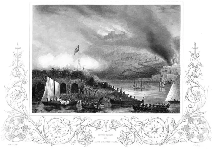 Framed Print : Storming of San Sebastian by British and Portuguese troops under Wellington, 31 August 1813 Framed Print : Storming of San Sebastian by British and Portuguese troops under Wellington, 31 August 1813