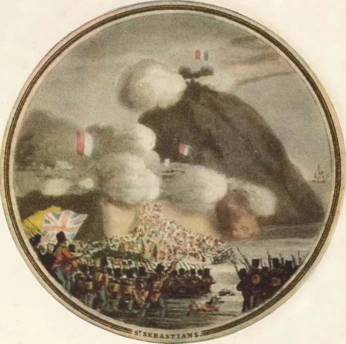 Framed Print : Storming of St. Sebastian, 1815, (1910). Artist: Edward Orme Framed Print : Storming of St. Sebastian, 1815, (1910). Artist: Edward Orme