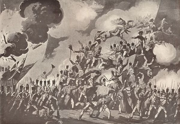 Storming of St. Sebastian, August 31, 1813, 1909. Artist: Thomas Sutherland