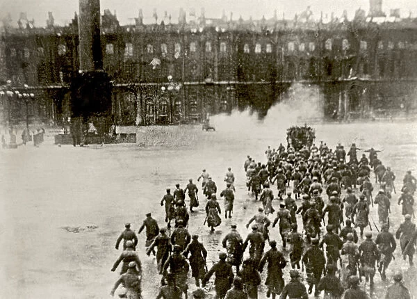 Storming the Winter Palace on 25th October, 1917 (From the Film October 1927)